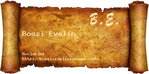 Boszi Evelin névjegykártya